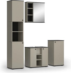 Zestaw mebli łazienkowych szary 60x37x59 joli