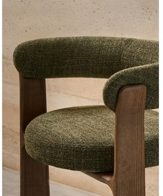 Krzesło z litego drewna jesionowego w kolorze khaki i brązowym Granite – Kave Home