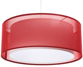Czerwona lampa wisząca z podwójnym kloszem - S436 E9-D13
