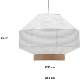 Biały abażur ø 55 cm Hila – Kave Home