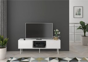 Biała nowoczesna komoda RTV Dancan MIRKA / szer. 130 cm