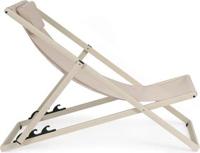 Beżowy metalowy leżak ogrodowy Taylor – Bizzotto