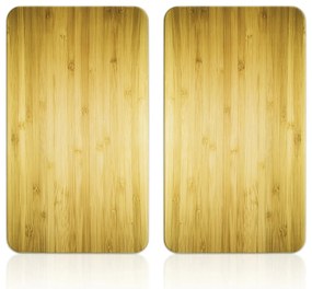 Płyty ochronne na kuchenkę ze szkła hartowanego zestaw 2 szt. 52x30 cm Wooden – Maximex