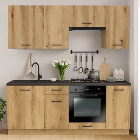 Zestaw Mebli Kuchennych MODERN 200 cm Dąb Evoke Loftowy