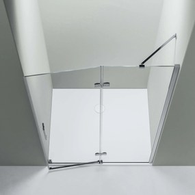 Drzwi prysznicowe uchylne na panelu stałym NT403