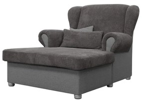 Szarobrązowy sztruksowy szezlong Lord – Ropez