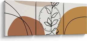 Obraz - Kształty Boho (z zegarem) (90x30 cm)