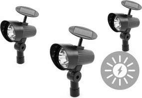 Komplet 3 x Reflektor solarny ogrodowy Garth 3 x LED dioda