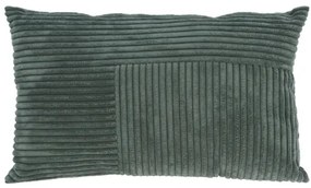 Poduszka dekoracyjna ze sztruksowym patchworkiem z przodu, 30 x 50 cm