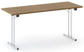 Składany stół konferencyjny FOLDING, 160x80 cm, orzech