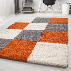 Dywan Shaggy Life pomarańczowo-szary 160 cm x 230 cm