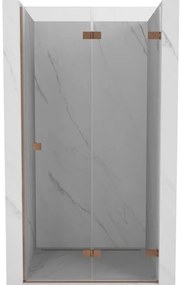 Mexen Lunar-F drzwi prysznicowe składane prawe 70 cm, transparent, miedź szczotkowana - 836-070-000-65-00-P