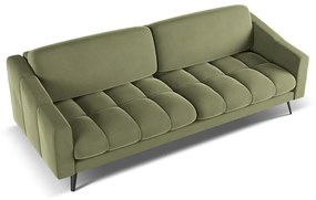 Zielona aksamitna sofa 238 cm Nalu – Makamii