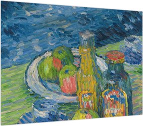 Obraz na szkle - Alexej von Jawlensky, Still Life with Bottles and Fruit, reprodukcje (70x50 cm)