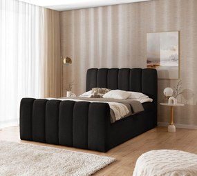 Czarne nowoczesne łóżko chmurka z pojemnikiem B7-M60
