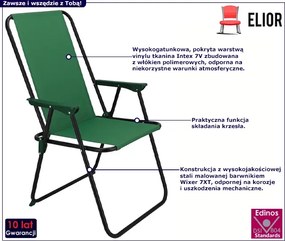 Zielone składane krzesło turystyczne M9-B55