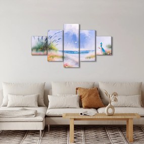 Obraz - Romantyczna plaża, obraz olejny (125x70 cm)