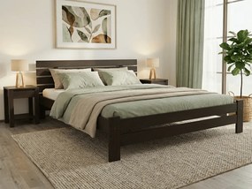 Łóżko PARIS podwyższone 160 x 200 cm, orzech Stelaż: Ze stelażem listwowym rolowanym, Materac: Materac Sommera