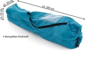 Krzesło kempingowe ze zdejmowanym podnóżkiem, niebieskie