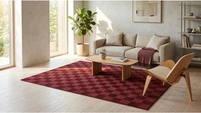 Bordowy dywan 120x170 cm Mosaic – ESTE