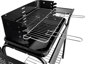 Grill węglowy ogrodowy z półkami i kółkami SL5636T