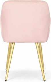 Zestaw 6 różowych krzeseł welurowych w stylu glamour Z3-T59