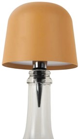 Lampa stołowa LED na butelkę w kolorze ochry z metalowym kloszem (wysokość 13 cm) Cone Hat LED – Leitmotiv