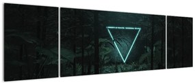 Obraz - Neonowy trójkąt w dżungli (170x50 cm)