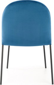 Welurowe krzesło z poduszką na siedzisku K443