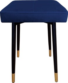 Taboret MAX tkanina Welur stelaż metalowy STOŁEK LOFT : Kolor nogi - Czano-złota stożek, Kolor tkaniny - VELVET - MG16, Typ tkaniny - Velvet