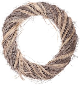 Wianek z wikliny, szaro-brązowy, średnica 50 cm