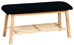 Kesper 58305 Ławka z tapicerowanym siedziskiembambus, 90 x 34 x 45 cm