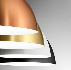 Bonella - Czarna lampa wisząca 1XE27 max 1X60W IP20 - Lampa sufitowa o nowoczesnym wzornictwie z aluminium - Gniazdo E27