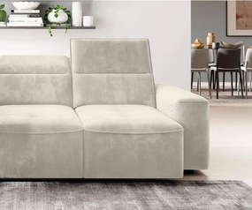 Narożnik COLOMBO Mini Prawostronny z elektryczną funkcją spania pojemnikiem PALLADIUM 02 Beżowy WERSAL