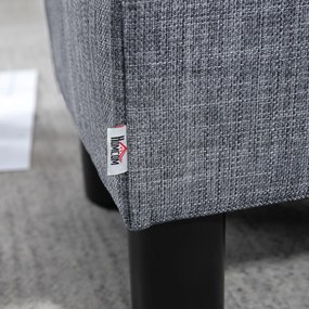 HOMCOM Pufa z eleganckim materiałowym pokryciem