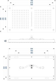 Deszczownica sufitowa XXL ze stali nierdzewnej DPG5019
