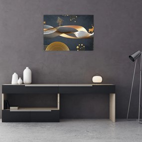 Obraz - Grafika z jeleniem (70x50 cm)