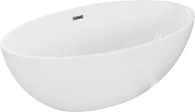 Mexen Nike wanna wolnostojąca 175 x 100 cm, biała, przelew gun metal - 54071751000-95