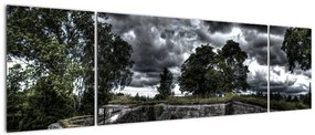 Obraz zachmurzonego nieba (170x50 cm)
