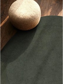 Ciemnozielony okrągły dywan z mieszanki wełny tkany ręcznie ø 160 cm Kari Organic – Villeroy&amp;Boch