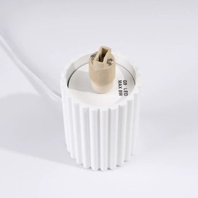 Lampa biurkowa HALO biała ryflowana SOLLUX  LIGHTING
