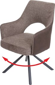 Krzesło do jadalni MCW-K3,  brązowo-ciemnobrązowy