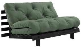 Zielona rozkładana sofa 140 cm Roots Black Night – Karup Design