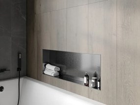 Mexen X-Wall-NR półka wnękowa bez kołnierza 90 x 30 cm, gun gray szczotkowany - 19E1903010