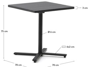 Metalowy stół ogrodowy 70x70 cm Torreta – Kave Home