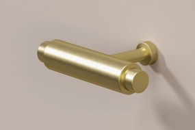 Szafa Lorini 150 cm z półkami - kaszmir / złote uchwyty T-bar