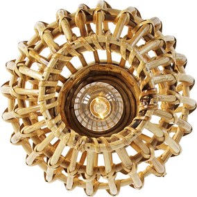 Rustykalna lampa sufitowa bambusowa 25 cm - Canna