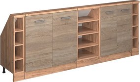 Szafka kuchenna na dach skośny sonoma 210x46x81.6 r-line