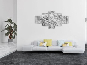 Obraz - Ośnieżone gałęzie (125x70 cm)