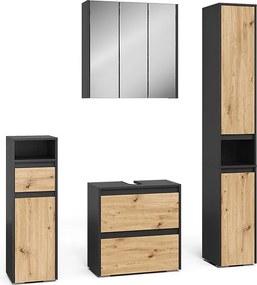 Zestaw mebli łazienkowych antracyt/artisan 60.1x30.1x62 majest